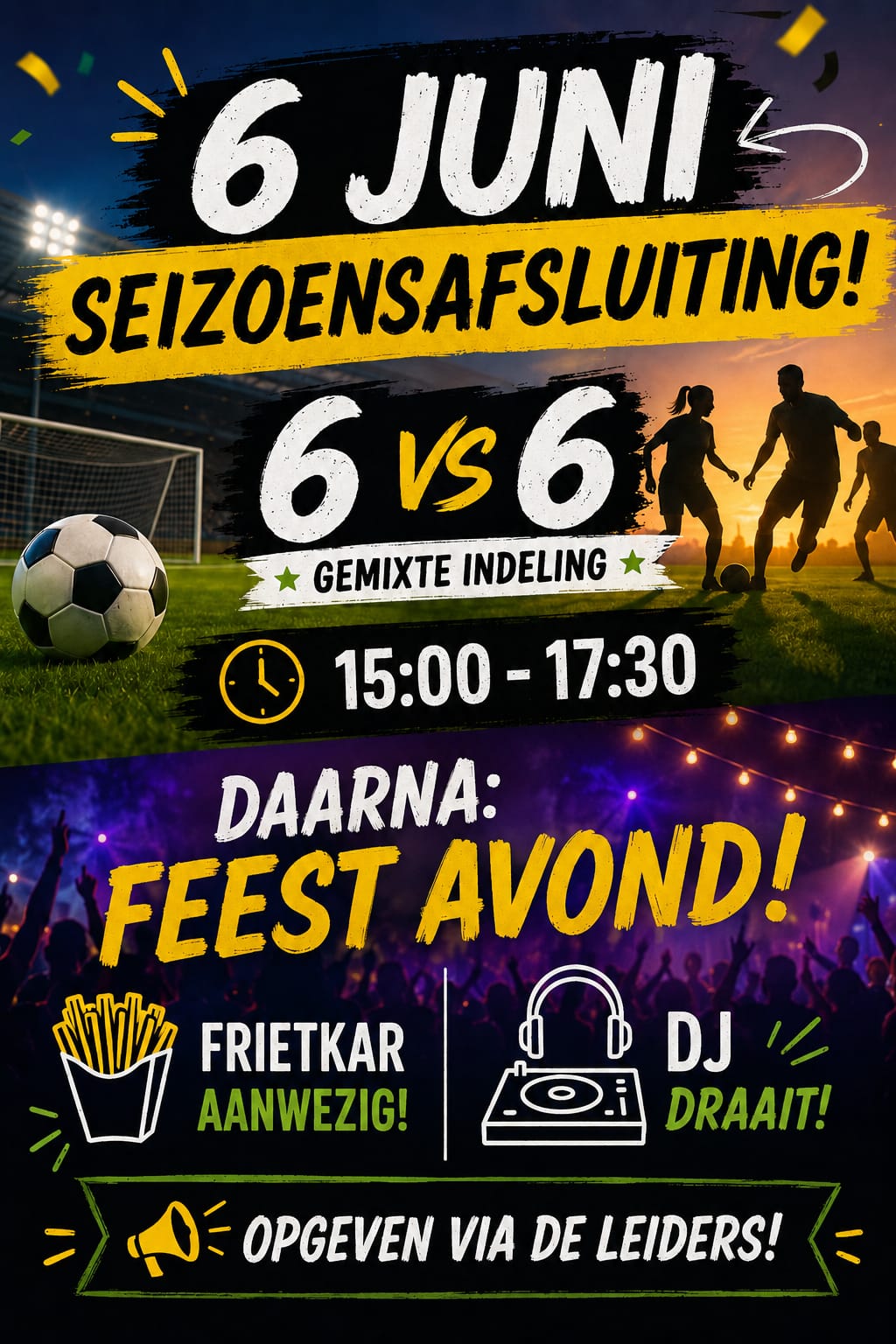 Seizoensafsluiting seniorenteams 6 juni 2026